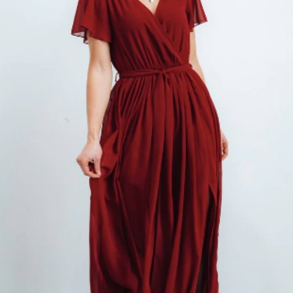 Baltic Born Kristina Dress in Burgundy - Picture 1 of 5